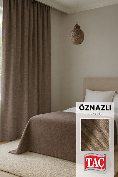 Perlife Gold ® Luxury Chenille Textured Blackout Curtain – No Pleats, Extra Foam – Rich Color Cardetel