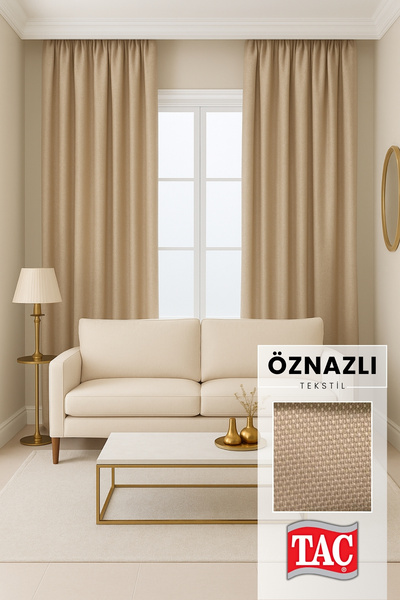 Perlife Gold ® Solid Color Background Curtain – No Pleats, Extra Foam – Living Room and Sitting Room |   Custom & Ready-To-Wear