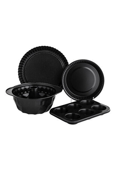 HIC طقم قوالب خبز مطلية بطبقة غير لاصقة مكون من 4 قطع