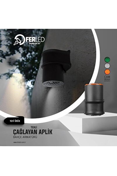 Ferled Varuna Dış Mekan aydınlatma Çağlayan Aplik Tekli (G10 Duylu) FB253 Beyaz