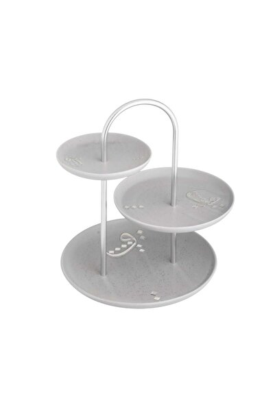 LALOZA شيالة حلاوة سيراميك 3 دور لون رمادي فاتح