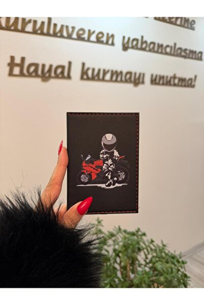 EFE DERİ Motorcu Efe Deri Dikişli Oto Ruhsat Kılıfı Kabı Araç Ruhsat Koruyucu...