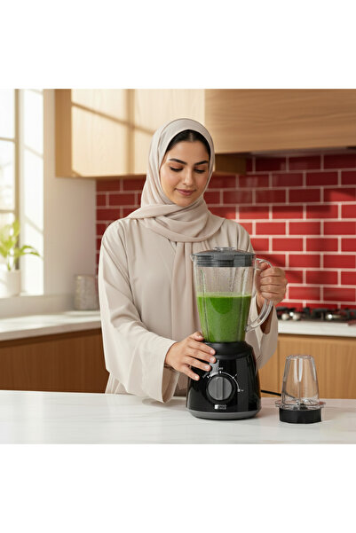 INNOTECH 2-in-1 Electric Blender – 1.5L Plastic Jug & Plastic Cup Grinder, 40...