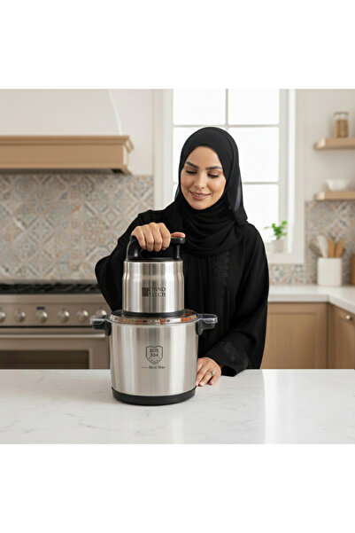 INNOTECH مفرمة خضراوات كهربائية سعة 6 لتر - 1000 وات، هيكل من الفولاذ المقاوم...