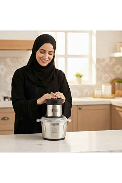 INNOTECH مفرمة خضراوات سعة 3 لتر، 500 واط، هيكل من الفولاذ المقاوم للصدأ، 6 ق...