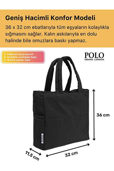 POLOGRAND London Original Large Volume Waterproof Puff Inflatable Shopper Oversized Shoulder and Arm Bag for School Sports Business