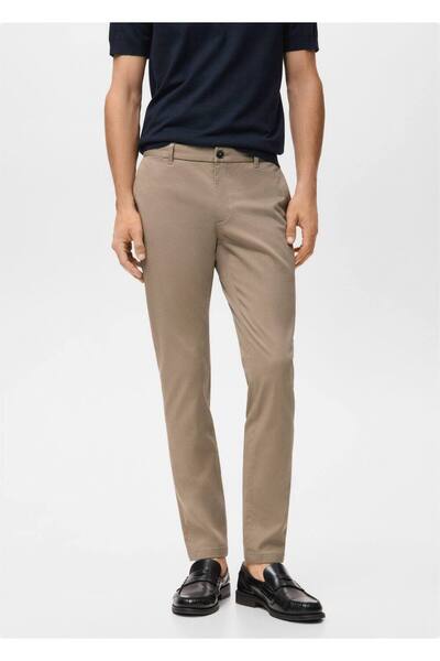 MANGO Man Barna slim fit chino twill pantolon