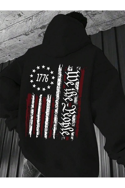 Josette Usa Wtp Printed Hooded Oversized Sweatshirt