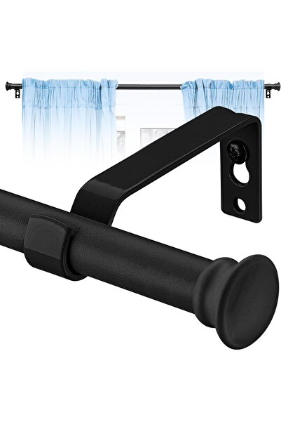 Whimlets Expandable Metal Railing for Curtains and Railings, with Rings, Roun...