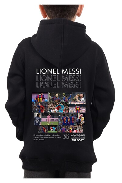 VEK Παιδικό φούτερ με κουκούλα - Messi Printed