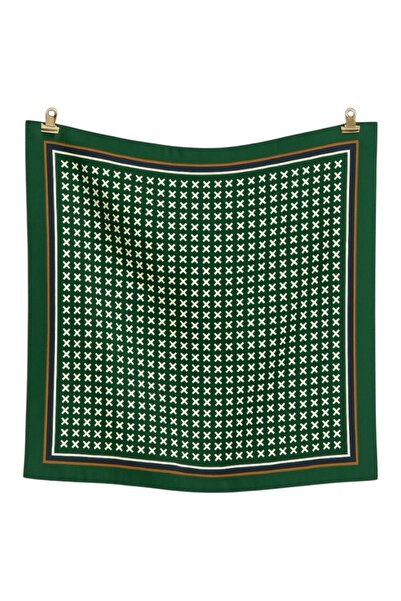 AGAPI Scarf Green Emerald Square Bandana Scarf