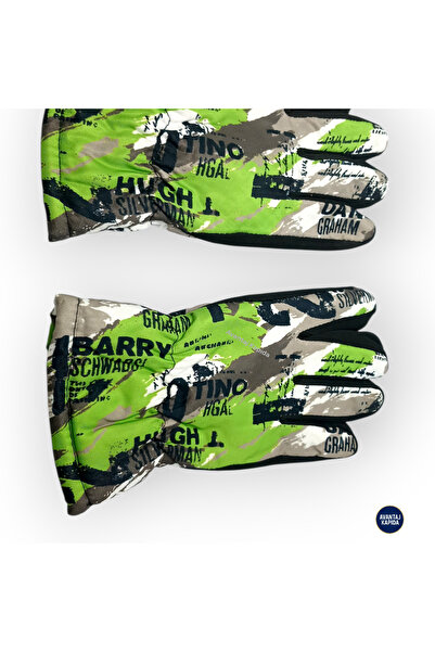 Mustran 8-14 Years/Xs/S Winter Gloves |   Thermal Ski & Cycling Gloves with Fur Inside |   Non-Slip Camouflage