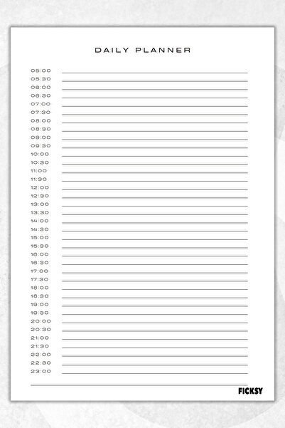 Ficksy مخطط يومي - مقاس A4 للقيام به - 30 ورقة - مخطط يومي