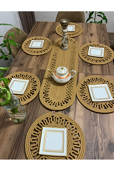 Namteks 1 buc 25 X90runner 6 buc 33x33 Set de servicii americane, pentru mânc...