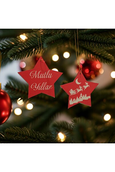 Beyaz Gelincik Tasarım Ahşap Yılbaşı Çam Ağacı Süsü Yılbaşı Kapı Ve Oda Süsü ...