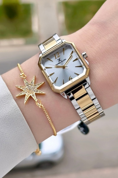 Daniel Klein Gold Gümüş Renk 26 mm Kadın Kol Saati ve Bileklik