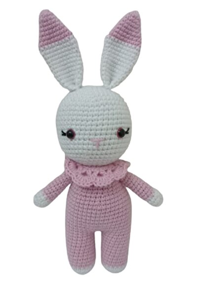OYUNCAKPARK Pembe Miniş Tavşan Uyku Arkadaşı Amigurumi Organik Oyuncak