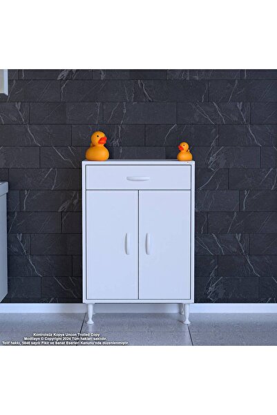 Modilayn Mutfak Dolabı 55 X 88 cm Çekmeceli Çok Amaçlı Dolap Iki Kapaklı Bany...