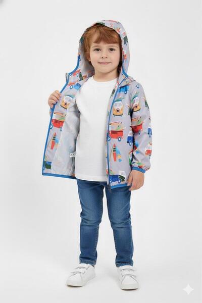 Butik ERKEK BEBEK KAPÜŞON DETAYLI YAĞMURLUK - RÜZGARLIK