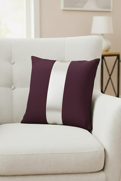 Nisahometeks Silver Detail Throw Pillow Cover Stain Resistant Erasable