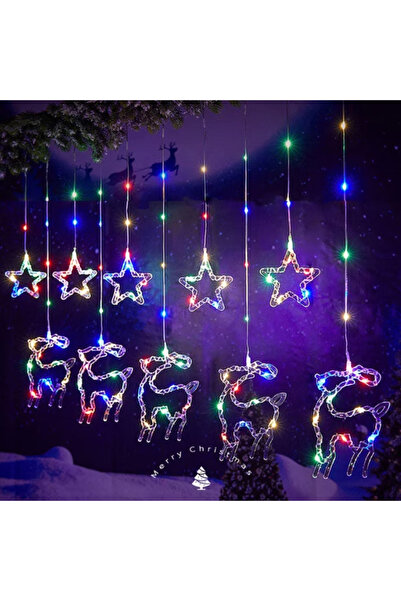 REDz Accessories Crăciun decorativ cu forme 3D (ren, clopoței, stea, brad), 3...