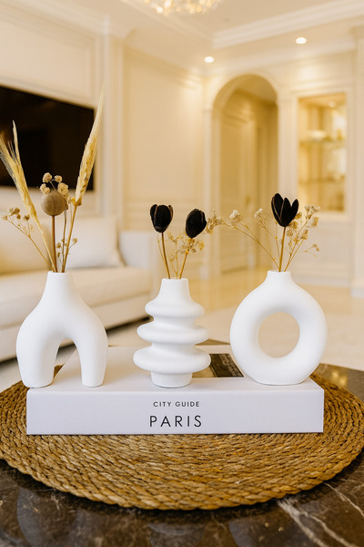 Zigzag Home Decorative Bohemian Style Mini Size 3 Piece Vase Set Minimall Flower Vase Figurine Vase Small Size