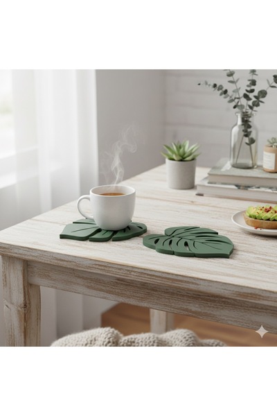 Gamy Crafts مجموعة قواعد أكواب منقوشة بنعل الجمل مكونة من قطعتين - مجموعة قوا...