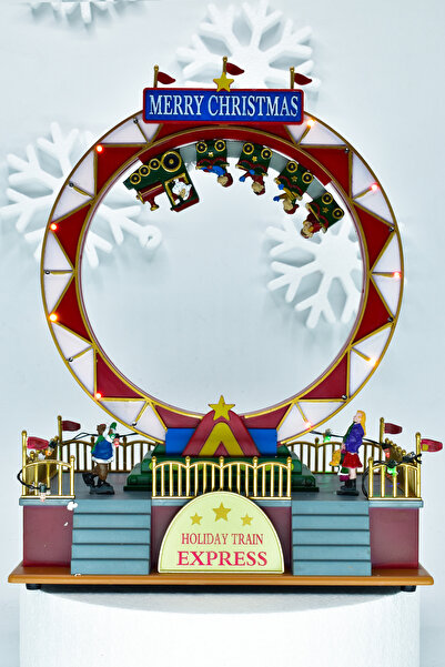 Waldern Luxury Decorative Lighted Express Train Christmas Ornament