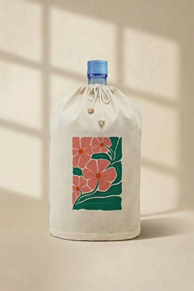 yibucraft حافظة زجاجة مطبوعة على شكل زهور وردية خضراء حديثة