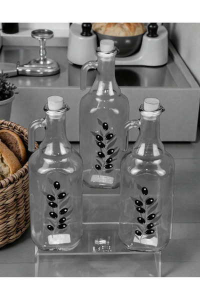AR HOME زجاجة زيت زيتون زجاجية - 750 سم مكعب