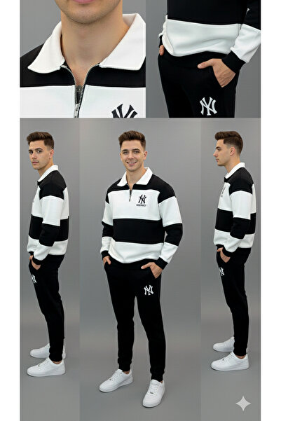 woonkey УНІСЕКС ТОВСТИЙ СТРІЧКОВИЙ СПОРТИВНИЙ КОМПЛЕКТ З НАПІВЗАСТІБКОЮ 3 НИТКИ БАВОВНА НОВИЙ СЕЗОН