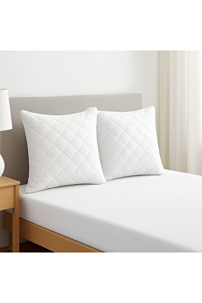 SELLER HOME Set of 2 Pillows 40x40cm - Hypoallergenic, Quilted