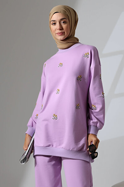 Mihran Butik Costum hijab pentru femei liliac - tunică și pantaloni confortab...