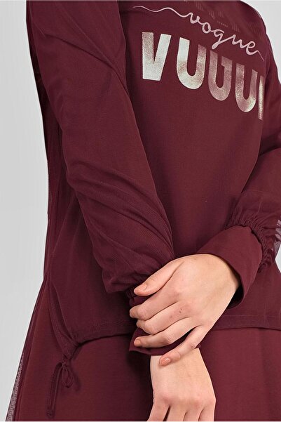 Alvina 41239 Model Tulle and Printed Double Tunic