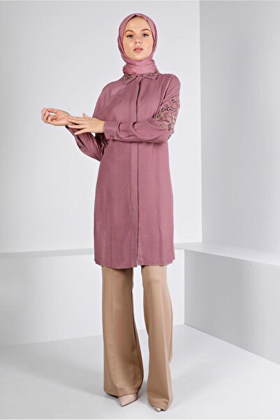 Alvina 40238 Model Flower Embroidered Tunic