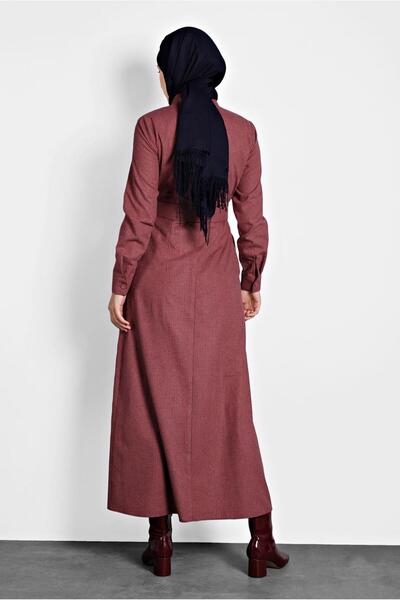 Alvina 40270 Model Dress with Belt and Buttons