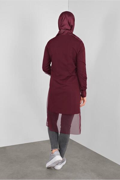 Alvina 41239 Model Tulle and Printed Double Tunic