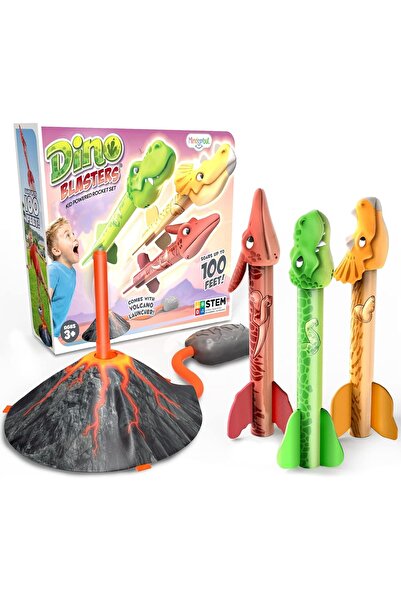 Timebox Set Dino Blasters cu rachete și lansator de vulcan cu tematică de din...