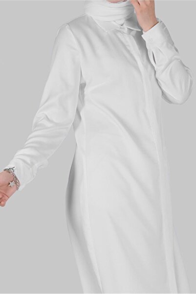 Alvina Mesh Detail Stone Button Tunic 41498