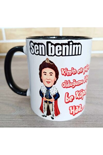 Mugs and love Prens, sen benim kimin en yakın arkadaşı olduğumu biliyormusun köpek tasarım porselen kupa