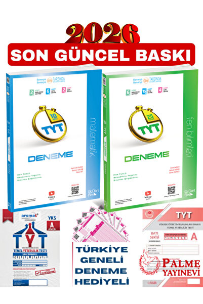 Üç Dört Beş Yayıncılık Üçdörtbeş Tyt Matematik Fen Deneme Seti 2 Kitap Yeni