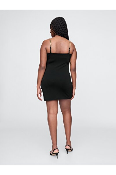 GAP Kadın Siyah Gap × Cult Gaia Chain Mini Slip Elbise