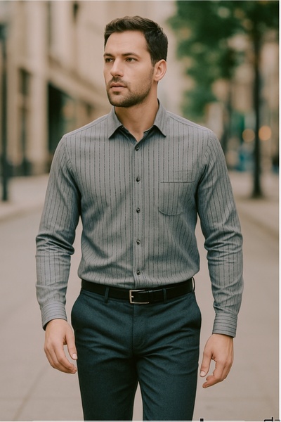 Butik Чоловіча сорочка - великий розмір, класичний крій та кишені