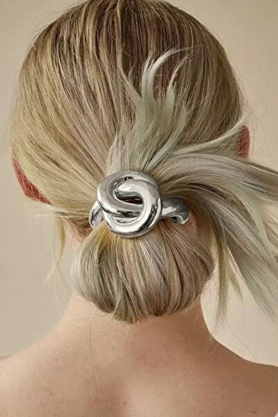 CAŞ DEKORASYON مشبك آلة البيع مع شكل عقدة فضي اللون