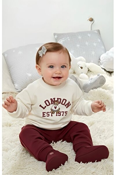 Çıtır Betüş Kids Ayıcıklı London Baskılı Eşofman Takımı 3 ip