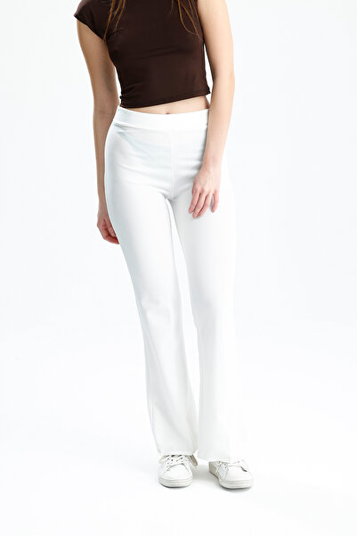 VOICTEC Elastic Waist Scuba Crepe Lycra Wide Leg Pants