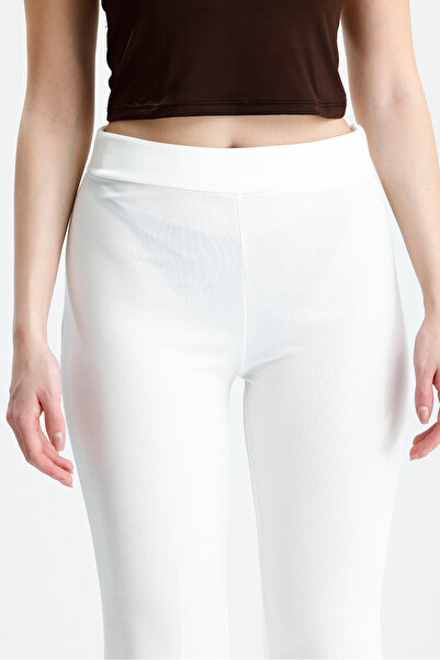 VOICTEC Elastic Waist Scuba Crepe Lycra Wide Leg Pants