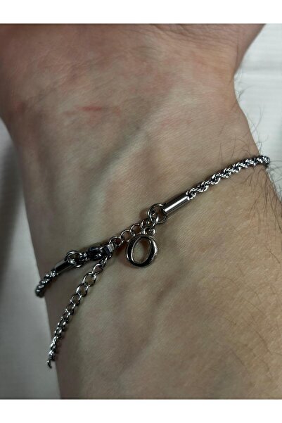 bijoux uniques سوار فولاذي للجنسين بحرف O