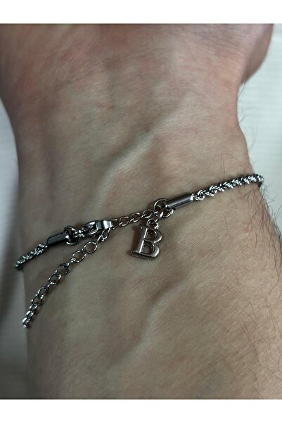 bijoux uniques çelik unisex burgu B harfli bileklik