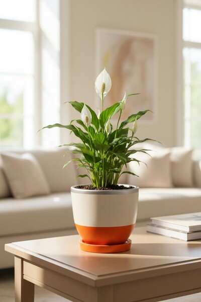 EL YAPIMI Orta Boy Özel Tasarım Saksı Tabak Ağaç Saksısı Yuvarlak Oval Kare T...